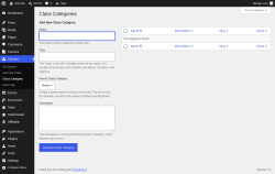 Page screenshot: Classes &rarr; Class Category