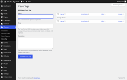 Page screenshot: Classes &rarr; Class Tag