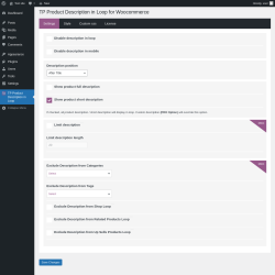 Page screenshot: TP Product Description in Loop