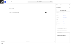 Page screenshot: Add Page &lsaquo; Test site &mdash; WordPress