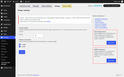 Page screenshot: Settings &rarr; Tracking Code Manager &rarr; Settings