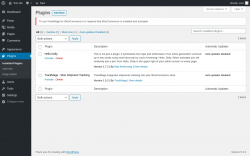 Page screenshot: Plugins &lsaquo; Test site &mdash; WordPress