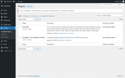 Page screenshot: Plugins &lsaquo; Test site &mdash; WordPress