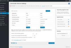 Page screenshot: Transcoder