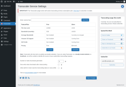 Page screenshot: Transcoder