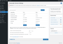 Page screenshot: Transcoder
