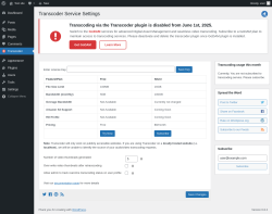 Page screenshot: Transcoder