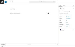 Page screenshot: Add Page &lsaquo; Test site &mdash; WordPress