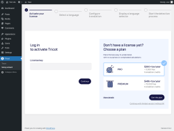 Page screenshot: Tricot &rarr; Setup wizard