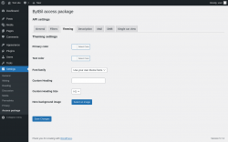 Page screenshot: Settings → Access package → 
                    Theming                