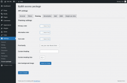 Page screenshot: Settings → Access package → 
                    Theming                
