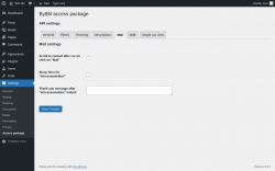 Page screenshot: Settings → Access package → 
                    Mail                