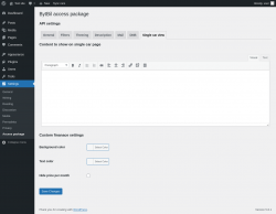 Page screenshot: Settings → Access package → 
                    Single car view                