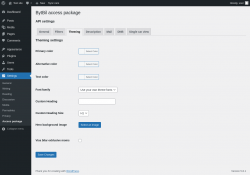 Page screenshot: Settings → Access package → 
                    Theming                