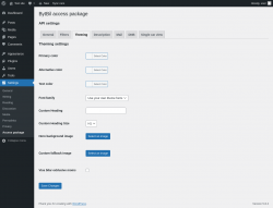 Page screenshot: Settings → Access package → 
                    Theming                