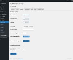 Page screenshot: Settings → Access package → 
                    Theming                
