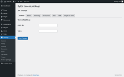 Page screenshot: Settings → Access package
