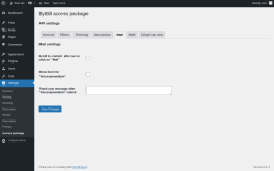 Page screenshot: Settings → Access package → 
                    Mail                