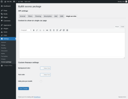 Page screenshot: Settings → Access package → 
                    Single car view                