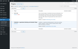 Page screenshot: Plugins &lsaquo; Test site &mdash; WordPress
