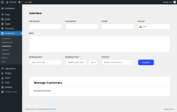 Page screenshot: Truebooker &rarr; Customers