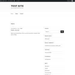 Page screenshot: Test site &ndash; Just another WordPress site