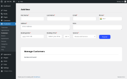 Page screenshot: Truebooker &rarr; Customers