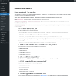 Page screenshot: Truebooker &rarr; FAQ