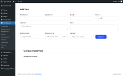 Page screenshot: Truebooker &rarr; Customers
