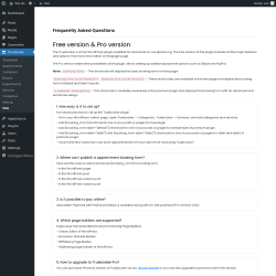 Page screenshot: Truebooker &rarr; FAQ