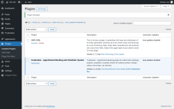 Page screenshot: Plugins &lsaquo; Test site &mdash; WordPress
