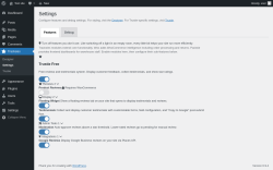 Page screenshot: Tracksies &rarr; Settings
