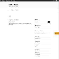Page screenshot: Test site &ndash; Just another WordPress site