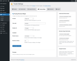 Page screenshot: Tracksies &rarr; Trustie &rarr; 
						
						Floating Widget					