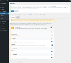 Page screenshot: Tracksies &rarr; Settings