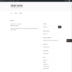 Page screenshot: Test site &ndash; Just another WordPress site