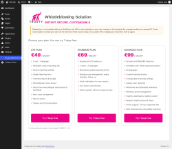 Page screenshot: Trusty WBS Form
