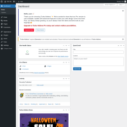 Page screenshot: Dashboard ‹ Test site — WordPress