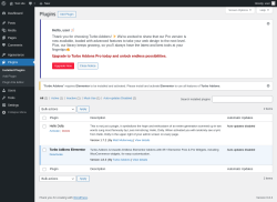 Page screenshot: Plugins ‹ Test site — WordPress