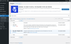 Page screenshot: Plugins ‹ Test site — WordPress