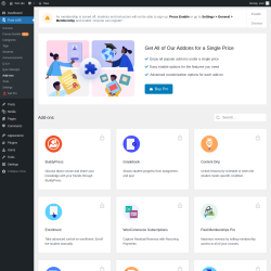 Page screenshot: Tutor LMS &rarr; Add-ons