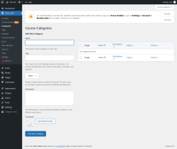 Page screenshot: Tutor LMS &rarr; Categories