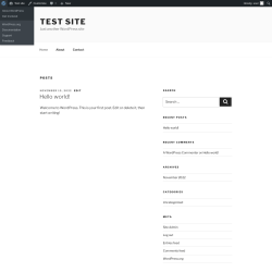 Page screenshot: Test site &ndash; Just another WordPress site