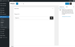 Page screenshot: Widgets &lsaquo; Test site &mdash; WordPress