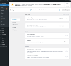 Page screenshot: Tutor LMS &rarr; Settings