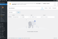 Page screenshot: Tutor LMS &rarr; Quiz Attempts