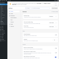 Page screenshot: Tutor LMS → Settings