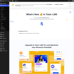 Page screenshot: Tutor LMS &rarr; What&rsquo;s New