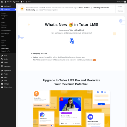 Page screenshot: Tutor LMS &rarr; What&rsquo;s New
