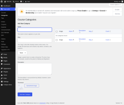 Page screenshot: Tutor LMS &rarr; Categories